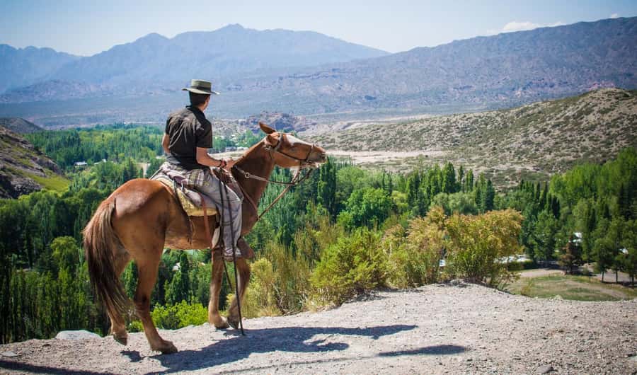 From Mendoza: Sunset Horseback Ride and Asado in the Andes - The sunset ride and its changing light