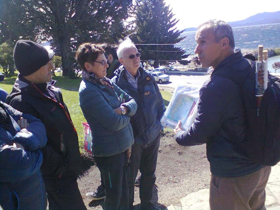 Indigenous People of Patagonia History Tour - Walking toward the Cathedral of Our Lady of Nahuel Huapi