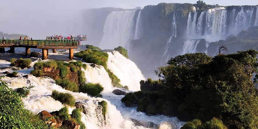 Puerto Iguazu: Iguaza Falls Brazilian Side & Bird Park Tour - The Brazilian view of Iguazu Falls