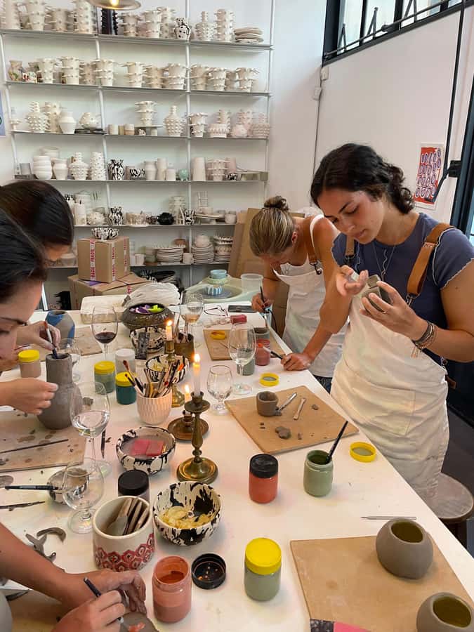 Wine & Pottery Class For Beginners in Buenos Aires Argentina - Entering OWO Ceramics in Buenos Aires